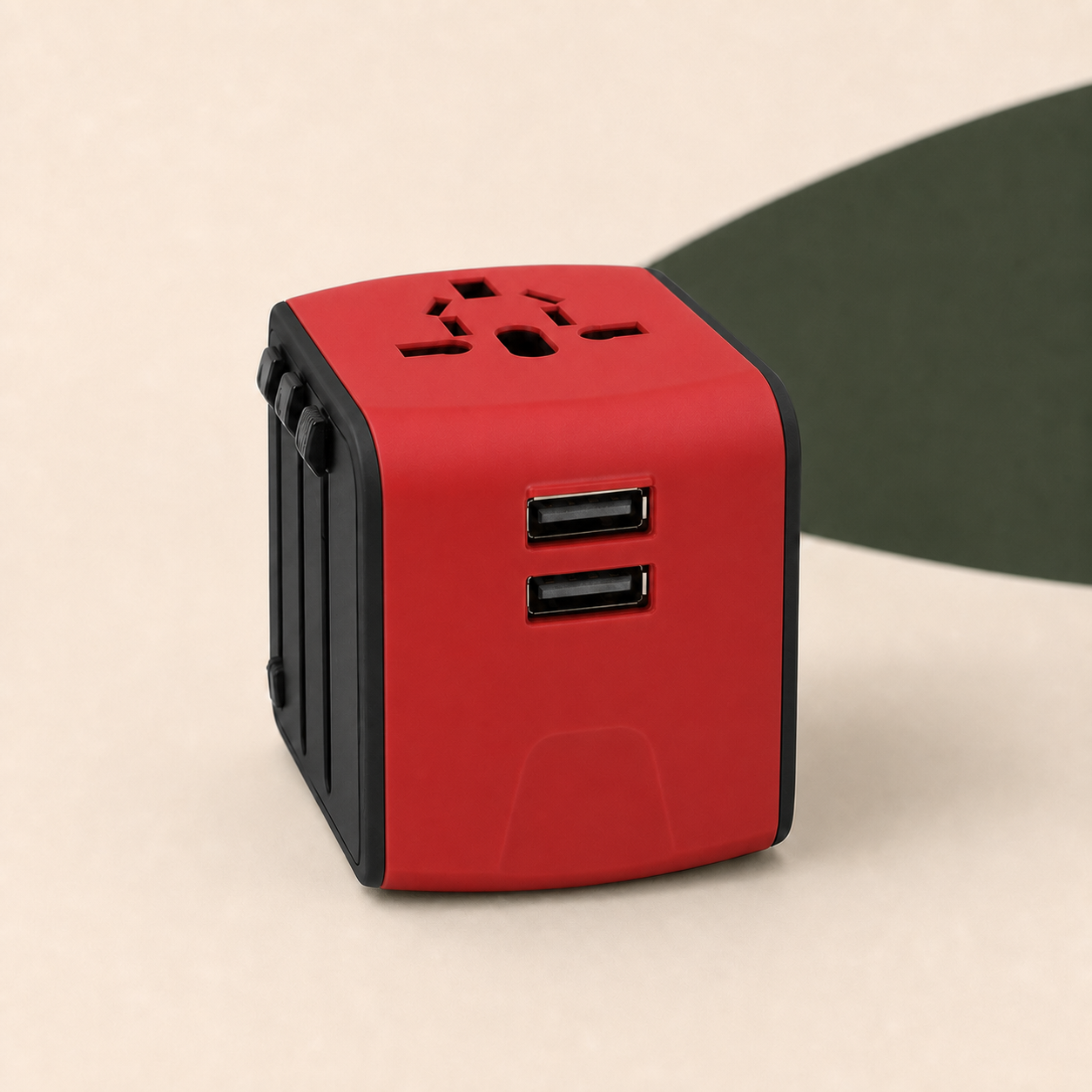 Universele reisstekker met dubbele USB-poort