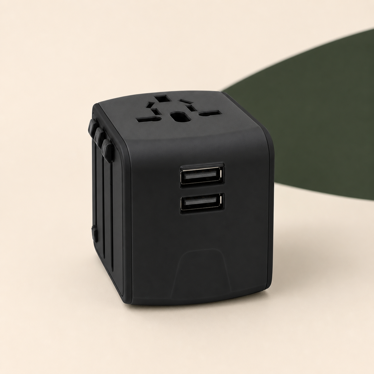Universele reisstekker met dubbele USB-poort